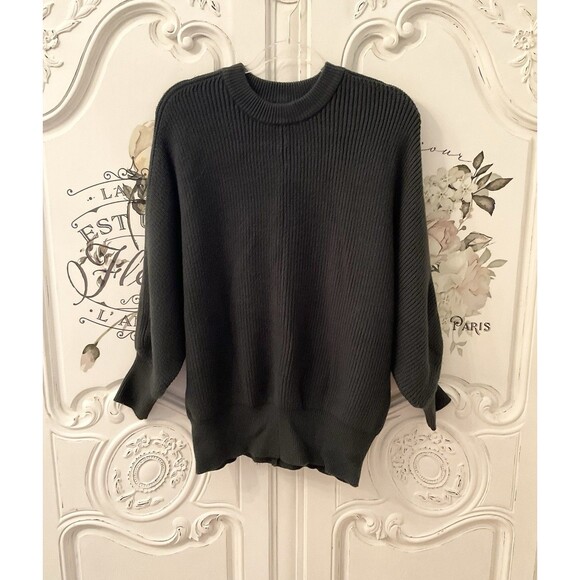 Universal Standard Sweater Women's XS Dark Green Pullover Crewneck Chunky - Picture 1 of 11